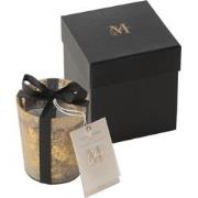 J-Line - Geurkaars M-chic Glas Goud/zwart Small-48u - 10x10x11.5cm