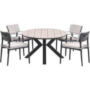 Garden Impressions Dane tuinset 5-delig - Tulli tuintafel 180x115 cm -...