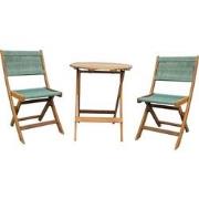 Sens-Line - Lanzarote Bistro Set - Hout - Groen