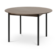 Vanja houten eettafel donkerbruin - Ø120 cm