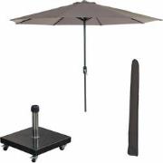 Garden Impressions Lotus stokparasol Ø300 cm - taupe incl 40 kg Eureka...