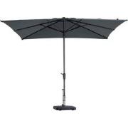 Stokparasol Syros luxe 280x280 cm Polyester grey zonwering