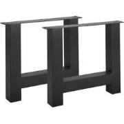 Benoa Chatom Iron Dining Table H Leg Set of 2