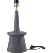 PTMD Caelin Grey Mango Wood Table Lamp Narrow Round