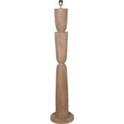 PTMD Lorinne Natural Mango Wood Layered Floor Lamp Base