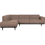 BePureHome Statement Hoekbank Links - Bouclé - Nougat - 77x274x210