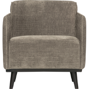 BePureHome Statement Fauteuil Met Arm - Ribstof - Clay - 77x72x93