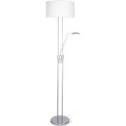 Klassieke vloerlamp Up - Geborsteld staal - 50/50/185cm - 2 lichts sta...