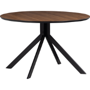 WOOOD Bruno Eettafel Rond - Walnoot - 75xØ120