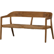 WOOOD Chena Tuinbankje - Wicker/Teak - Naturel - 73x131x74