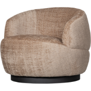 BePureHome Woolly Draaifauteuil - Chenille - Zand - 71x84x88