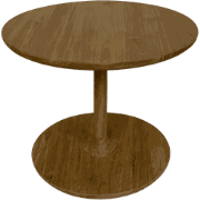 HSM Collection-Ronde Salontafel Coffees-50x50x40-Naturel-Teak