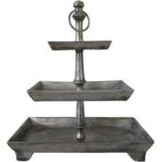 3 Laags Etagere - Boston - Silver Antique