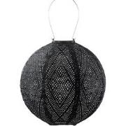 LUMIZ Solar Lampion Ikat Rond - 30 cm - Zwart