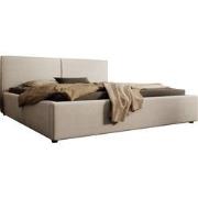 Meubella Tweepersoonsbed Infinity - Beige ribstof - 180x200 cm