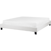 Beliani ROANNE - Tweepersoonsbed-Grijs-Polyester