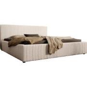 Meubella Tweepersoonsbed Infinity - Beige - Fluffy ribstof - 180x200 c...