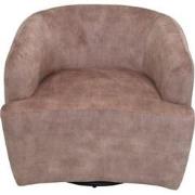 HSM Collection-Draaifauteuil Adore 10-80x77x71-Lever/Zwart-Stof/Metaal