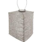 LUMIZ Solar Lampion Paisley Triangle - 28 cm - Licht Taupe