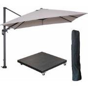 Garden Impressions Hawaii zweefparasol 300x300 cm carbon black / zand ...