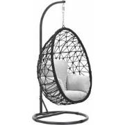 Garden Impressions Panama hangstoel swing egg - rope zwart