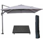 Garden Impressions Hawaii zweefparasol 300x300 cm carbon black / licht...