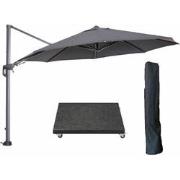 Garden Impressions Hawaii zweefparasol Ø350 cm carbon black / donker g...