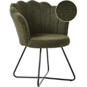 Beliani LOVELOCK - Fauteuil-Groen-Bouclé