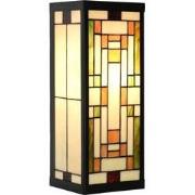 LumiLamp Wandlamp Tiffany 14x16x40 cm Beige Glas Metaal