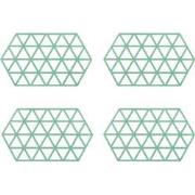 Krumble Siliconen pannenonderzetter Hexagon lang - Groen - Set van 4