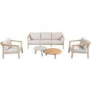 Emma set van 2 salontafels latte, 65 en 80 cm dia. printed keramiek / ...