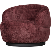 BePureHome Woolly Draaifauteuil - Polyester - Aubergine - 71x84x88