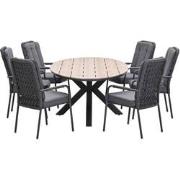 Garden Impressions Aleria tuinset 7-delig - Tulli tuintafel 220x115xH7...