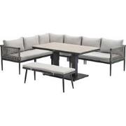 Garden Impressions Burela - Brugge lounge dining set 6-delig links - t...