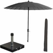 Garden Impressions Manilla stokparasol Ø250 cm - donker grijs incl 40 ...