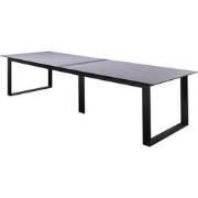 Teeburu table 300x100cm. alu black/concrete