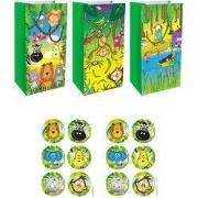 Decopatent® 12 STUKS Traktatie Uitdeel papieren zakjes - Inclusief Sti...