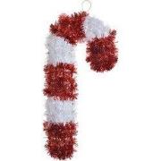 Clayre & Eef Kerstdecoratie Zuurstok 36 cm Rood Wit Kunststof