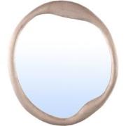 PTMD Don Beige Velvet Mirror Organic Round