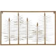 Mica Decorations Deco Object Leaf - 78x3.5x48 cm - Ijzer - rust