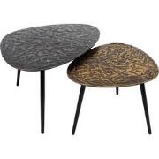 AnLi Style Salontafel set/2 driehoekig patina metal