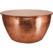 WOMO-DESIGN salontafel, Ø 60x30,5 cm, koper, gemaakt van gehamerd alum...