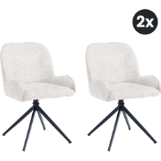 2x Eetkamerstoel Lily - Ivoor (Set van 2)