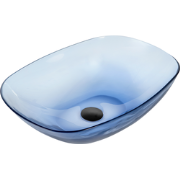 Beliani MOENGO - Wastafel-Transparant-Solid surface (geen glas)