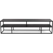 Stalux Tv-meubel 'Luuk' 200cm, kleur zwart / zwart eiken