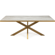 Stalux Eettafel 'Gijs' 180 x 100cm, kleur goud / beton