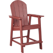 Beliani ADIRONDACK - Tuinstoel-Rood-Kunsthout