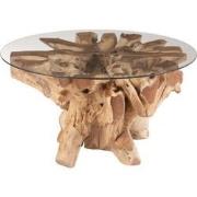J-line - Salon Tafel Raoul Teak Hout Naturel Small - 83x90x45cm