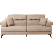 Beliani SKIVE - Driezitsbank-Bruin-Polyester
