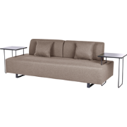 Beliani SOKNA - Driezitsbank-Bruin-Polyester